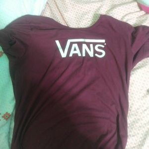 Vans burgundy shirt